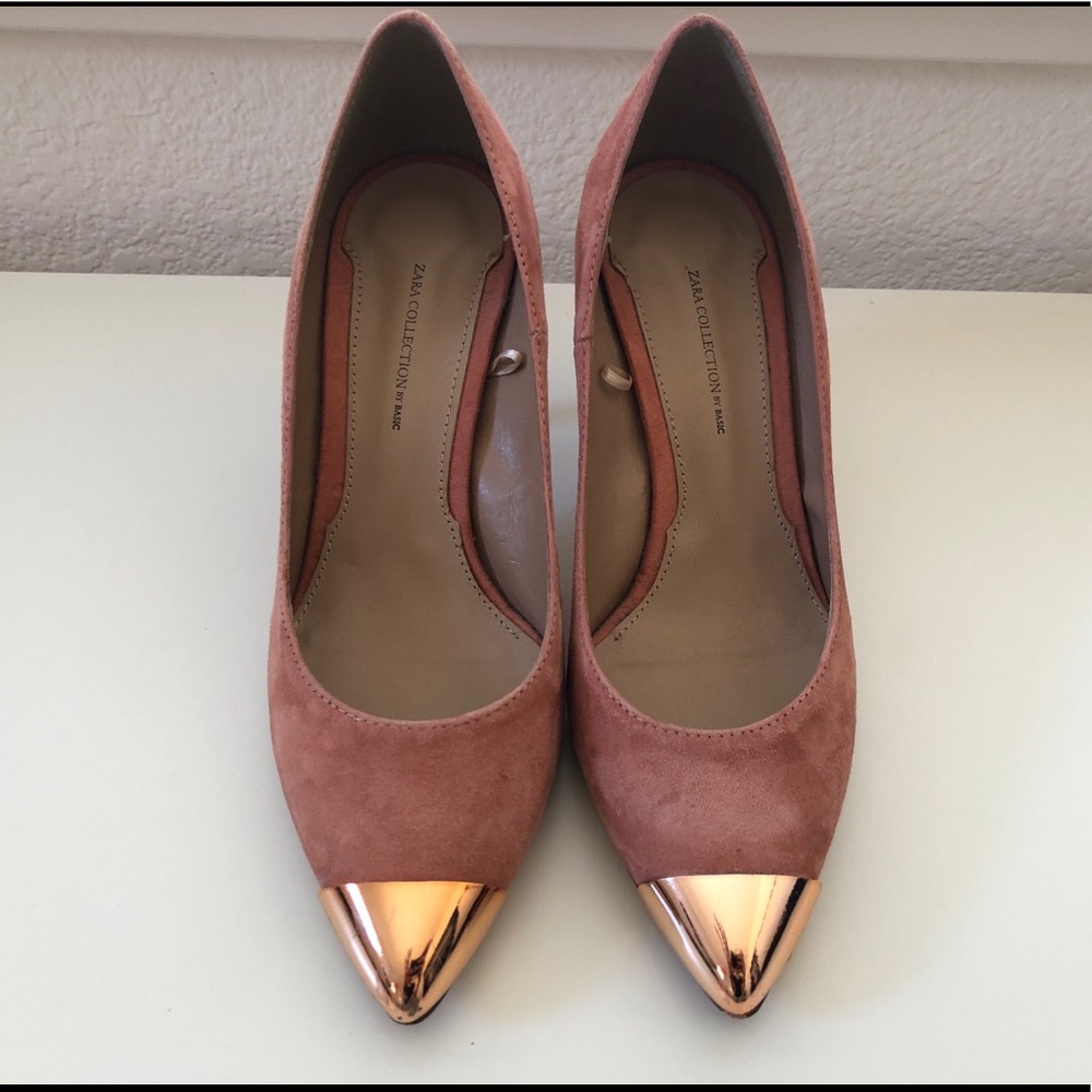 Zara Blush Low Heels